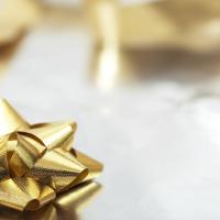 Gold Christmas Bow